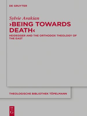 cover image of 'Being Towards Death'